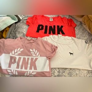 Lot of 3 vs pink tees